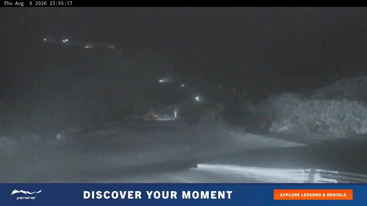 Perisher Blue Cow Live snow cam captured at 6 August 2026 at 11:59 pm AEST