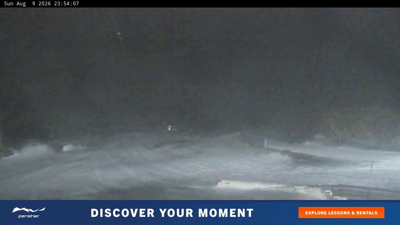 Perisher Blue Cow Live snow cam captured at 9 August 2026 at 11:56 pm AEST