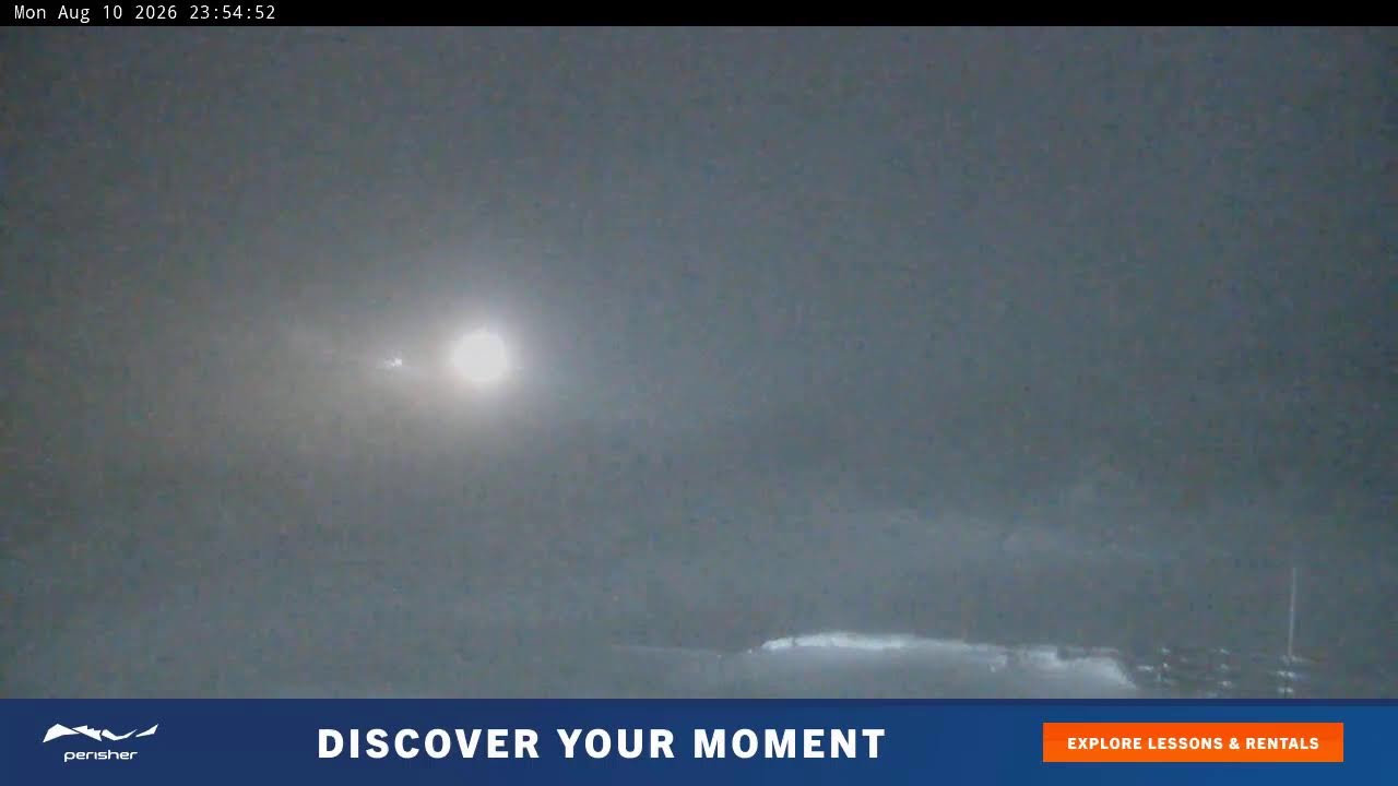 Perisher Blue Cow Live snow cam captured at 10 August 2026 at 11:56 pm AEST