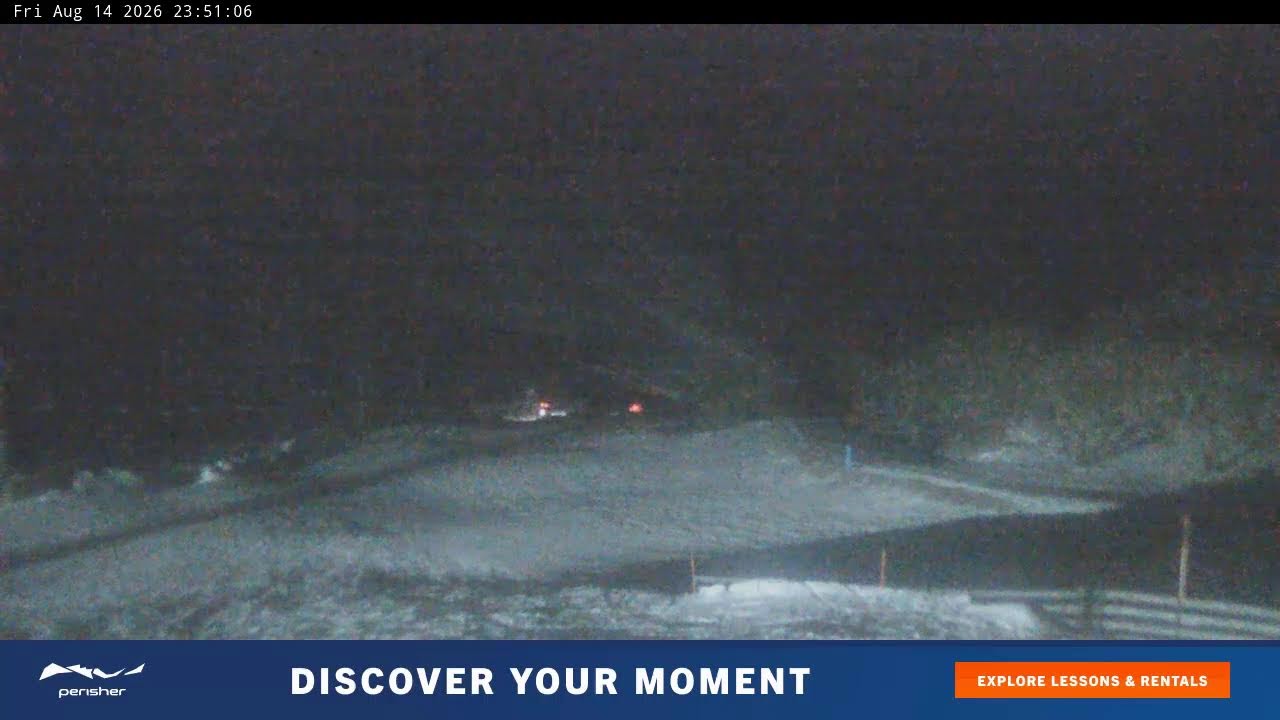 Perisher Blue Cow Live snow cam captured at 14 August 2026 at 11:56 pm AEST