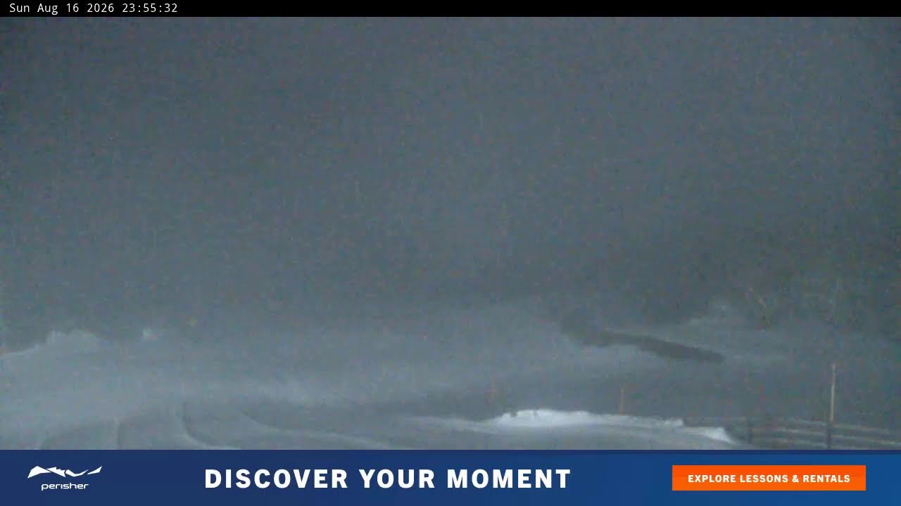 Perisher Blue Cow Live snow cam captured at 16 August 2026 at 11:56 pm AEST