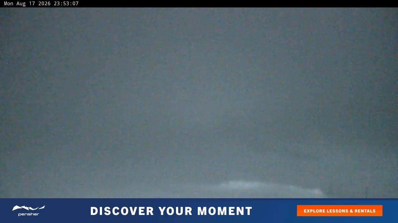 Perisher Blue Cow Live snow cam captured at 17 August 2026 at 11:55 pm AEST