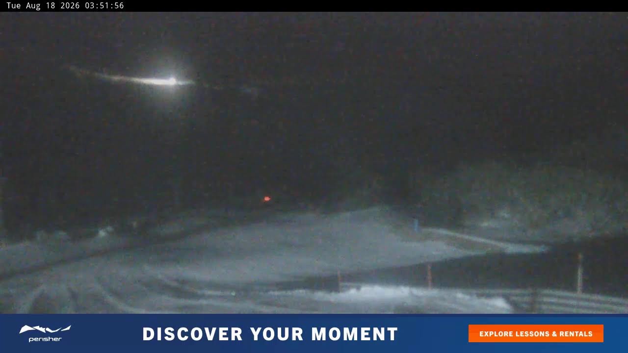 Perisher Blue Cow Live snow cam captured at 18 August 2026 at 3:55 am AEST