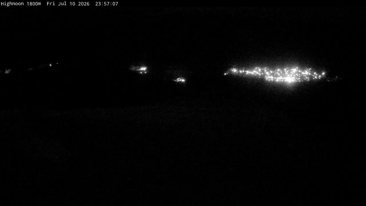Thredbo High Noon Live snow cam captured at 10 July 2026 at 11:59 pm AEST
