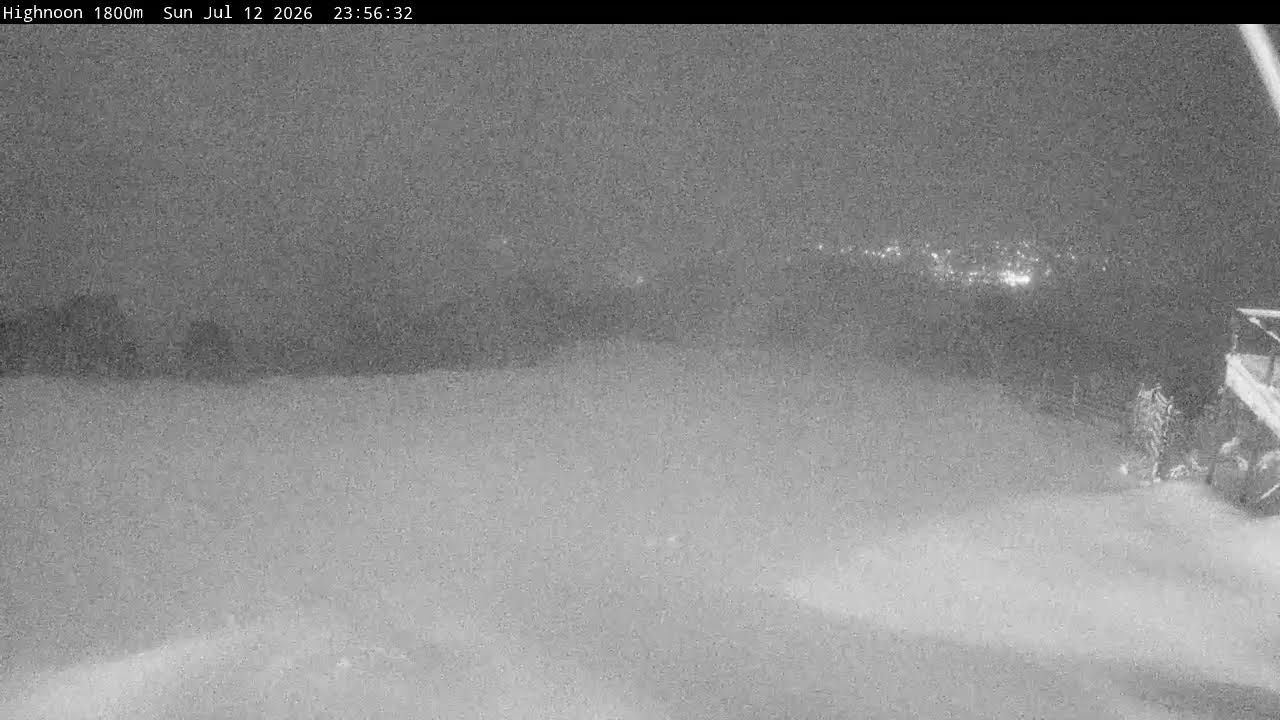 Thredbo High Noon Live snow cam captured at 12 July 2026 at 11:58 pm AEST