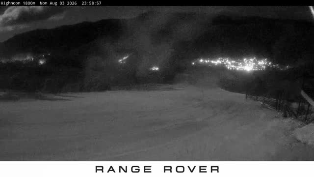Thredbo High Noon Live snow cam captured at 3 August 2026 at 11:59 pm AEST