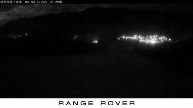 Thredbo High Noon Live snow cam captured at 4 August 2026 at 11:59 pm AEST