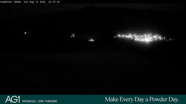 Thredbo High Noon Live snow cam captured at 15 August 2026 at 11:58 pm AEST