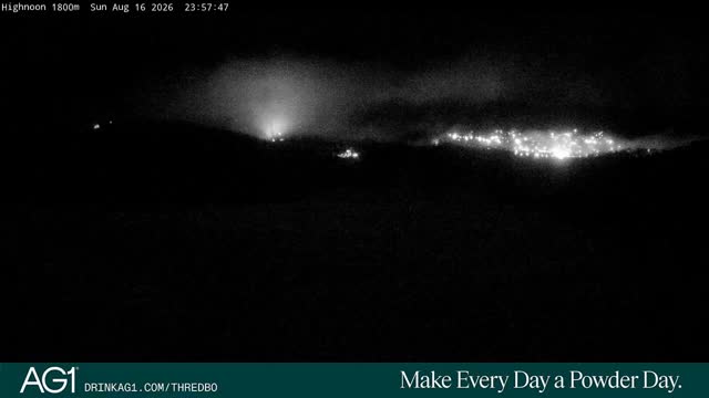 Thredbo High Noon Live snow cam captured at 16 August 2026 at 11:58 pm AEST