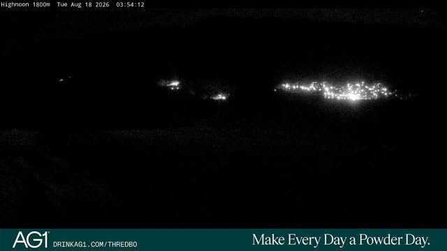 Thredbo High Noon Live snow cam captured at 18 August 2026 at 3:54 am AEST