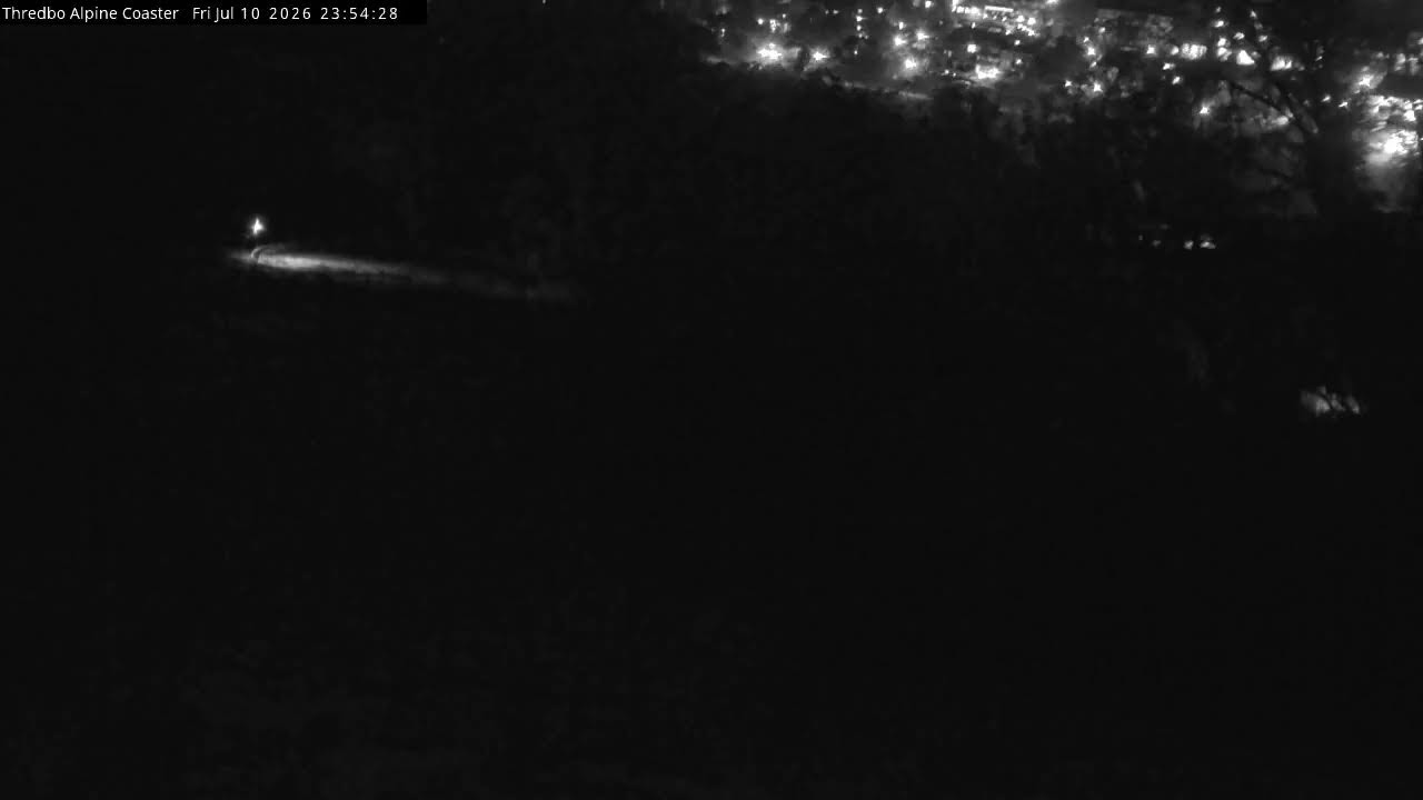 Thredbo Alpine Coaster Live snow cam captured at 10 July 2026 at 11:59 pm AEST