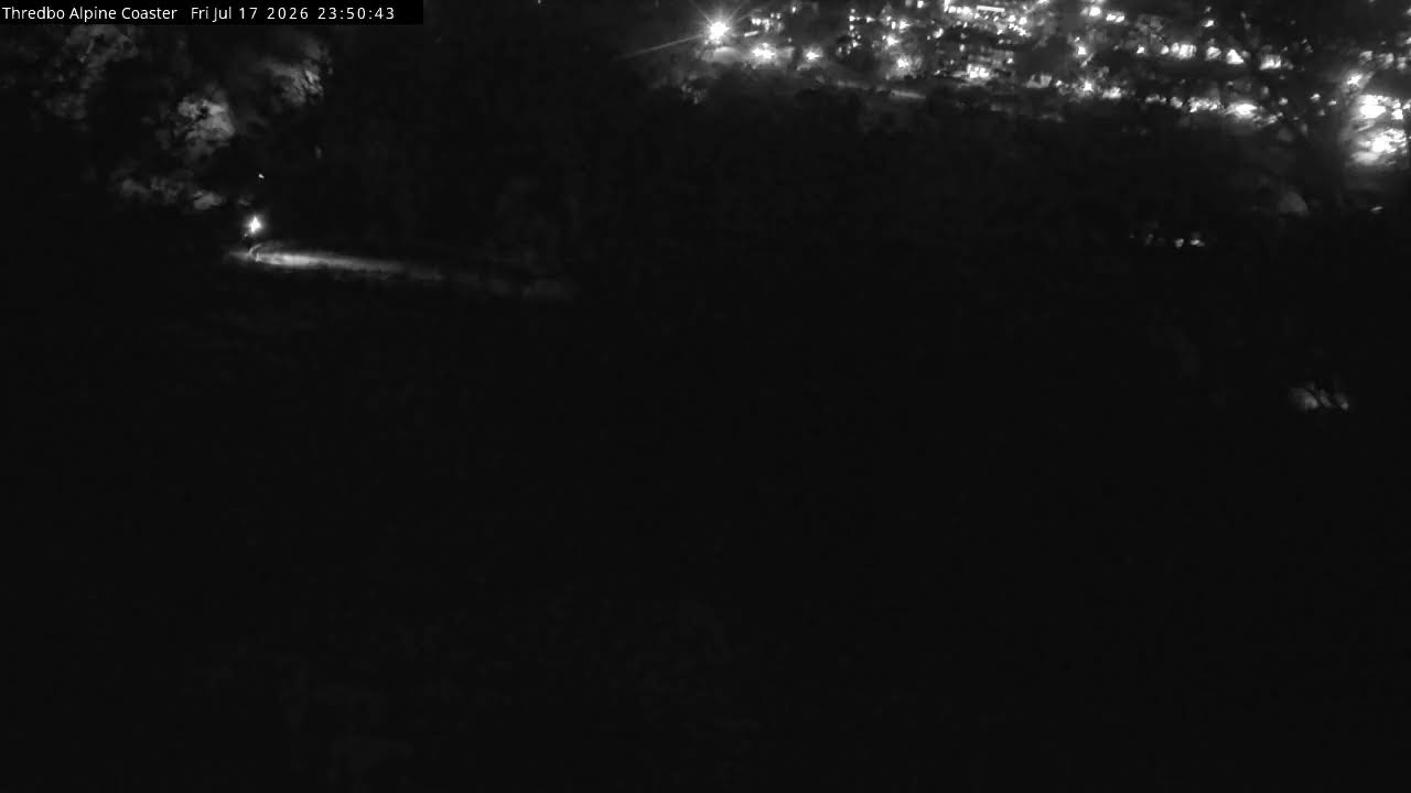 Thredbo Alpine Coaster Live snow cam captured at 17 July 2026 at 11:55 pm AEST
