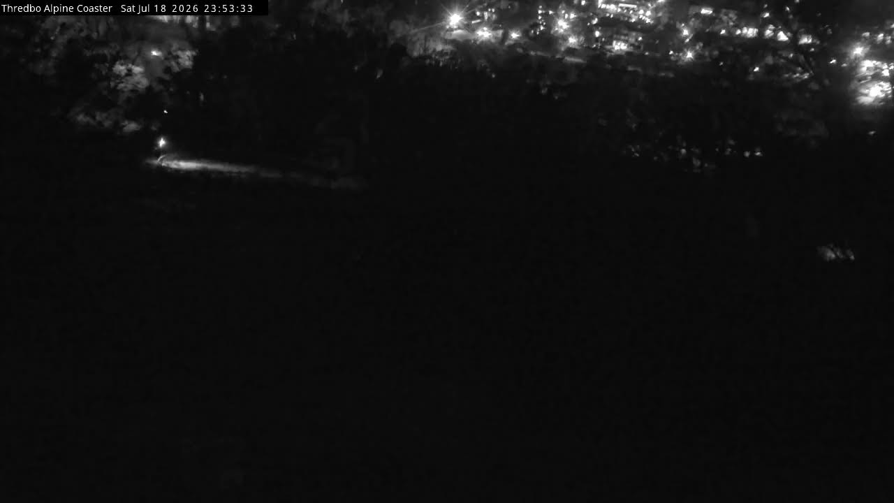 Thredbo Alpine Coaster Live snow cam captured at 18 July 2026 at 11:55 pm AEST
