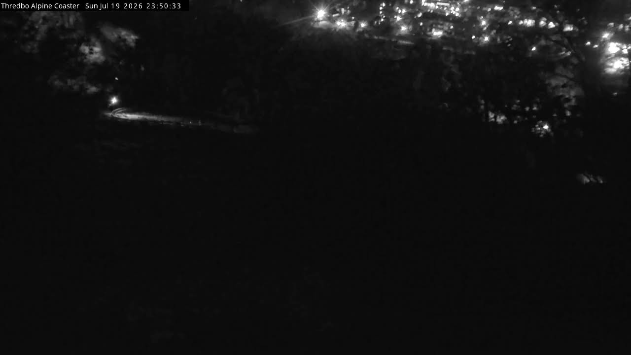 Thredbo Alpine Coaster Live snow cam captured at 19 July 2026 at 11:55 pm AEST