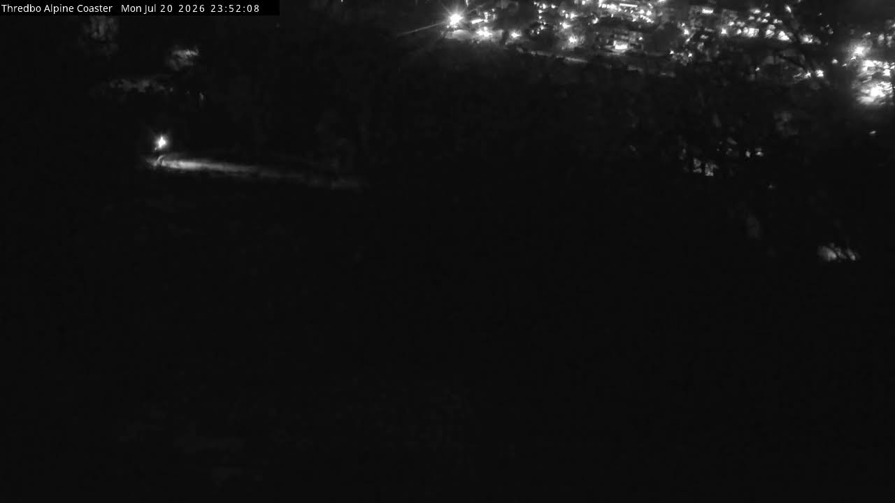 Thredbo Alpine Coaster Live snow cam captured at 20 July 2026 at 11:55 pm AEST