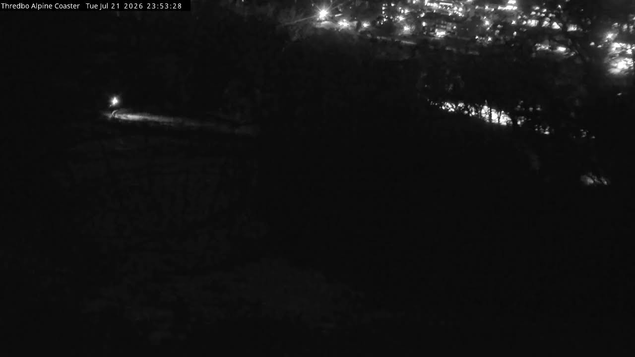 Thredbo Alpine Coaster Live snow cam captured at 21 July 2026 at 11:57 pm AEST