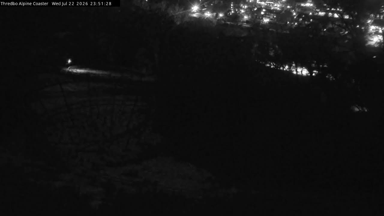 Thredbo Alpine Coaster Live snow cam captured at 22 July 2026 at 11:51 pm AEST