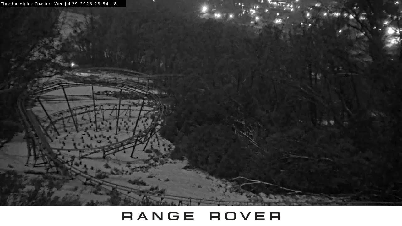 Thredbo Alpine Coaster Live snow cam captured at 29 July 2026 at 11:59 pm AEST