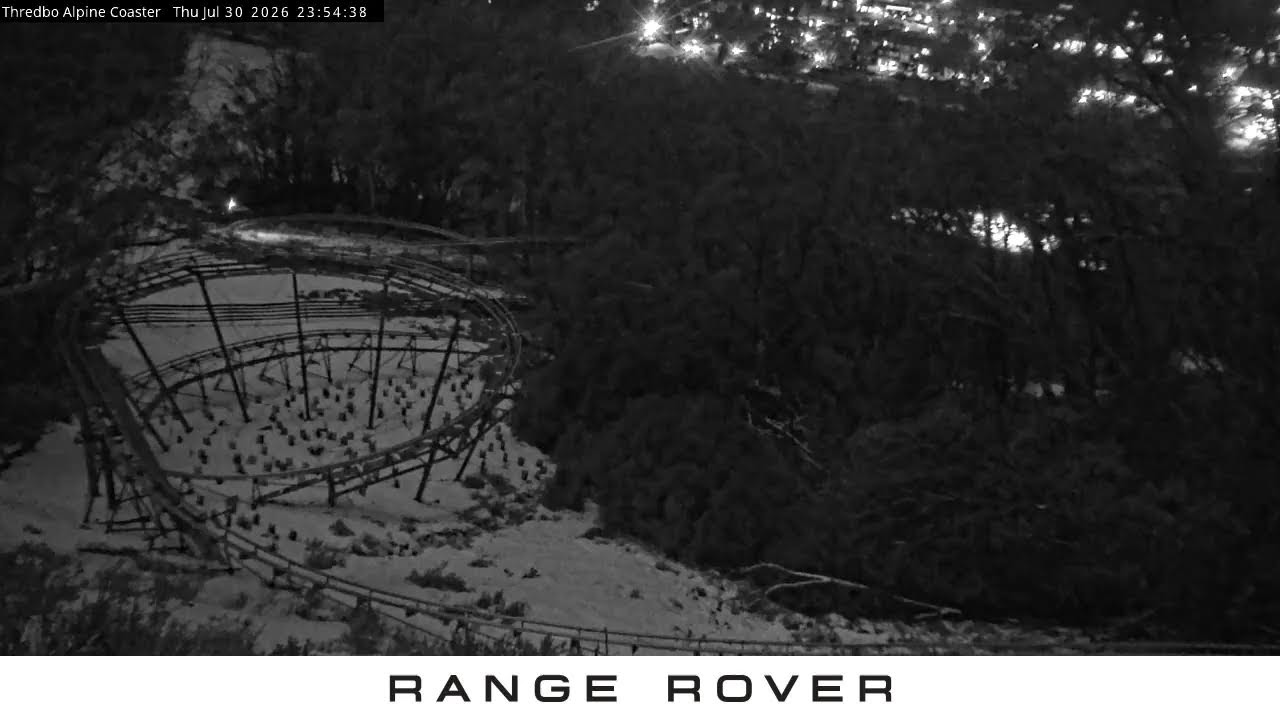 Thredbo Alpine Coaster Live snow cam captured at 30 July 2026 at 11:59 pm AEST