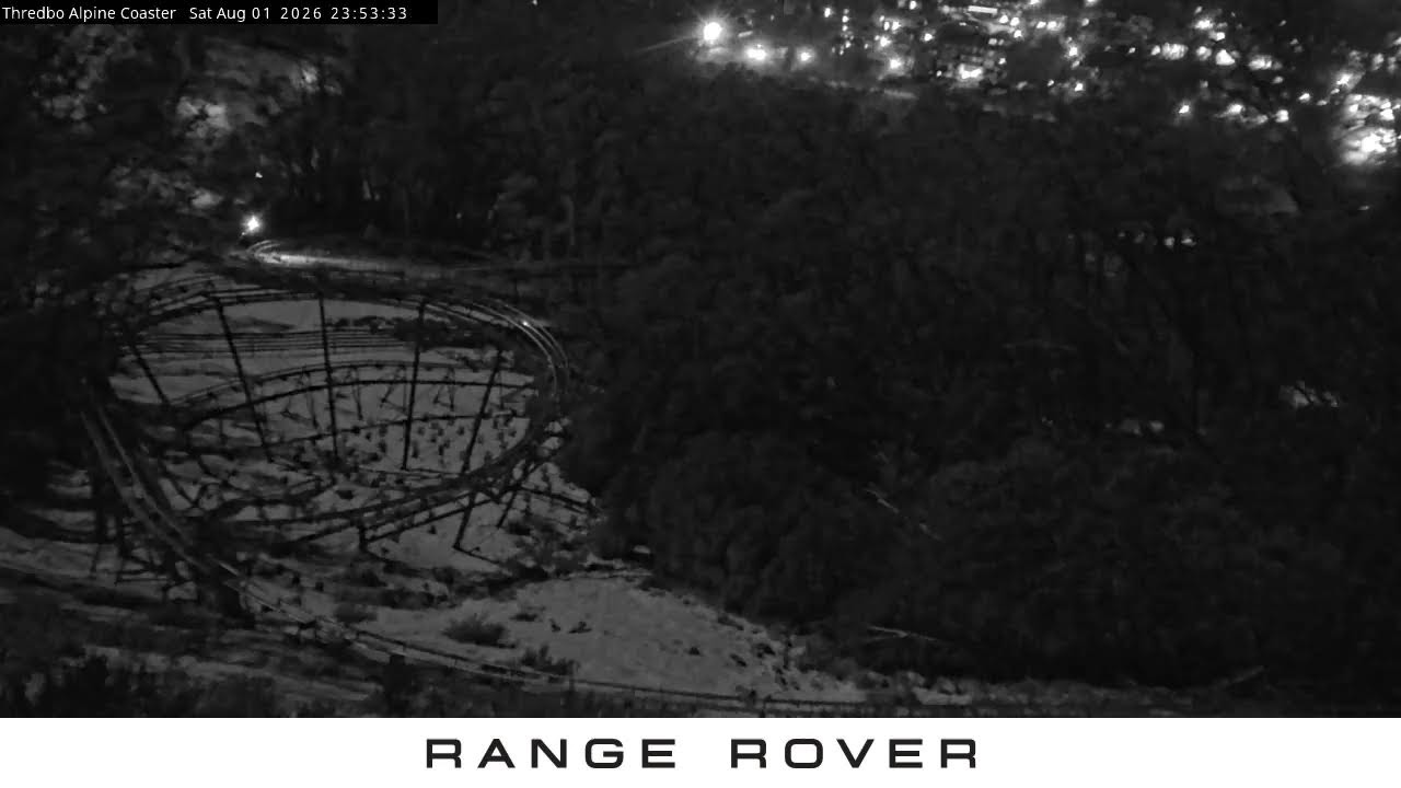 Thredbo Alpine Coaster Live snow cam captured at 1 August 2026 at 11:54 pm AEST