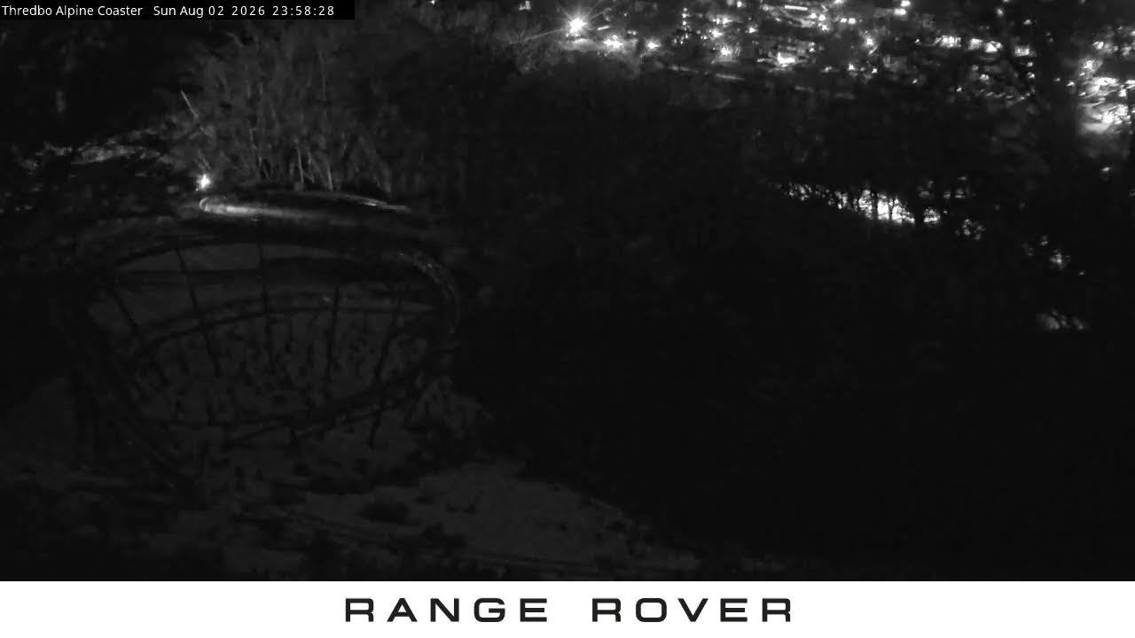 Thredbo Alpine Coaster Live snow cam captured at 2 August 2026 at 11:59 pm AEST