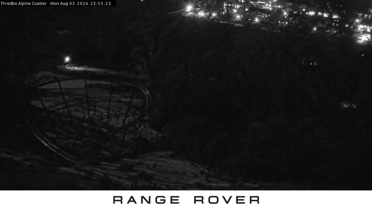 Thredbo Alpine Coaster Live snow cam captured at 3 August 2026 at 11:59 pm AEST