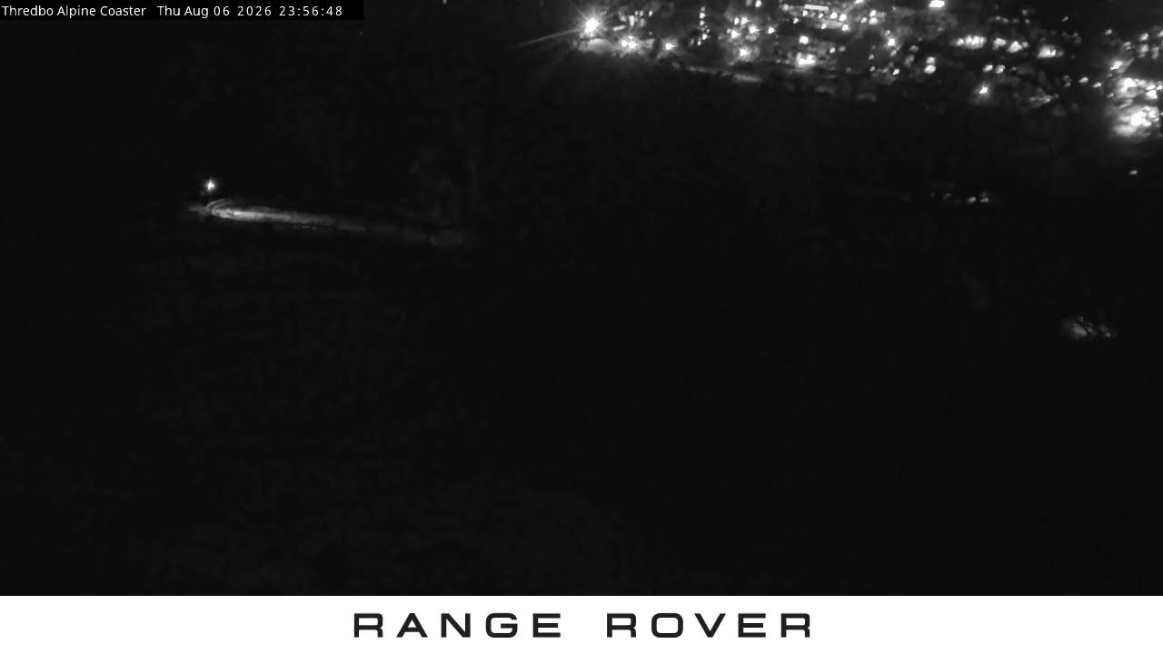 Thredbo Alpine Coaster Live snow cam captured at 6 August 2026 at 11:59 pm AEST
