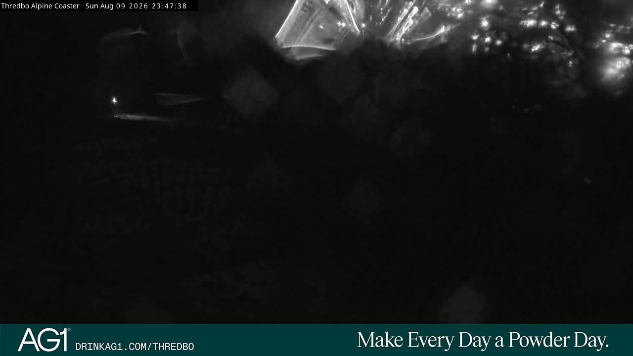Thredbo Alpine Coaster Live snow cam captured at 9 August 2026 at 11:51 pm AEST