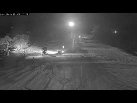 Thredbo Cruiser Area Live snow cam captured at 8 June 2026, 12:59 pm