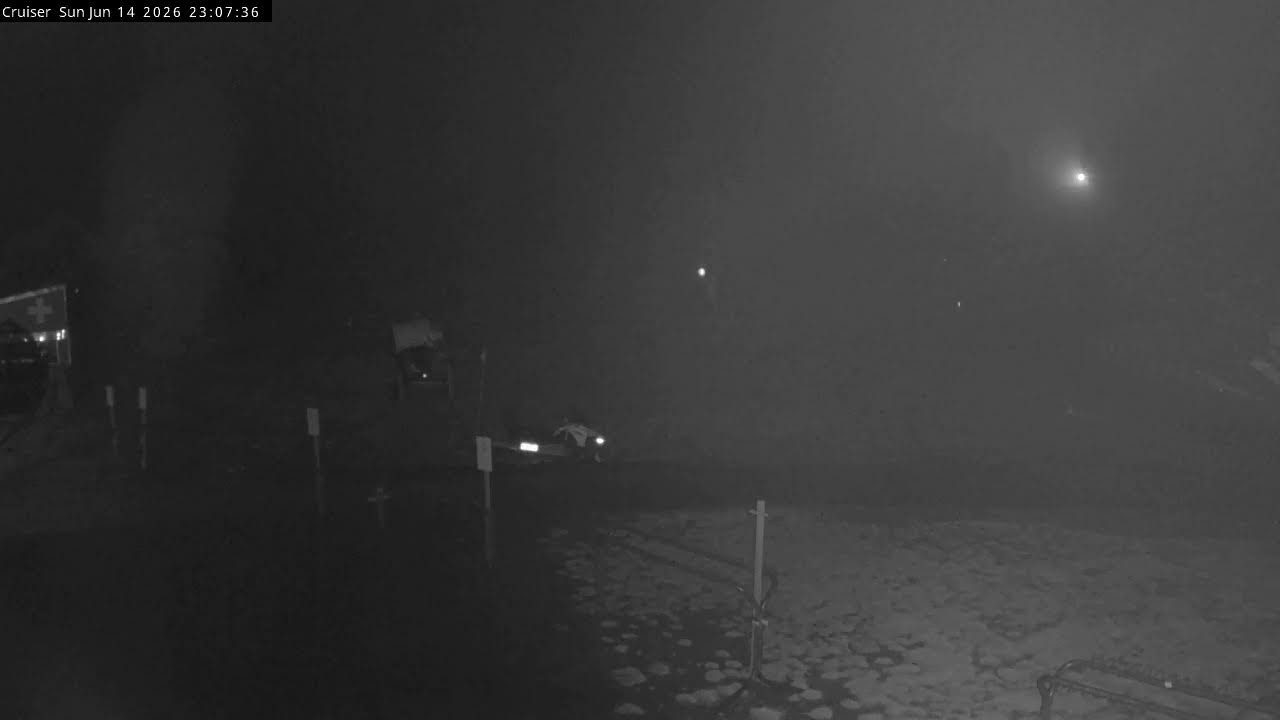 Thredbo Cruiser Area Live snow cam captured at 14 June 2026, 1:08 pm
