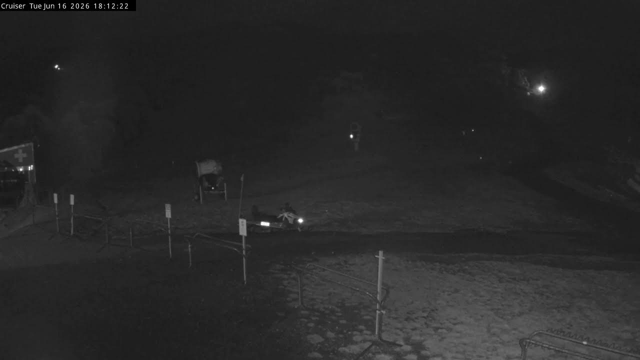 Thredbo Cruiser Area Live snow cam captured at 16 June 2026, 8:13 am