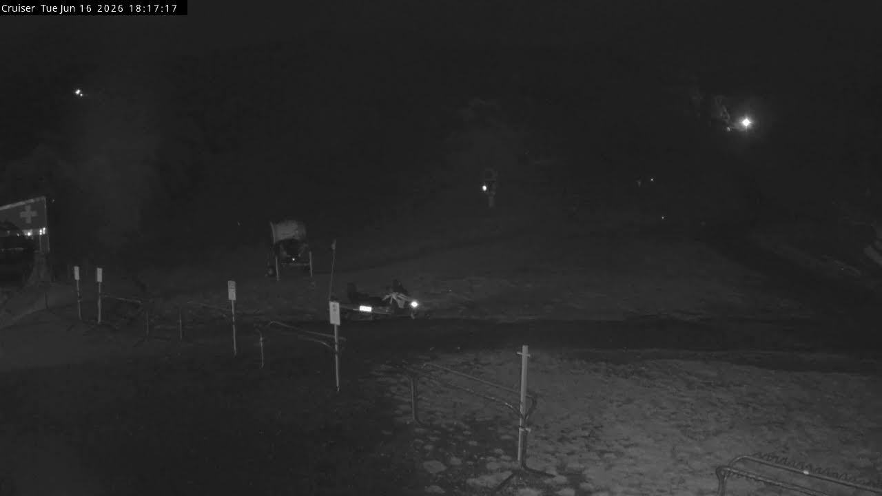 Thredbo Cruiser Area Live snow cam captured at 16 June 2026, 8:19 am