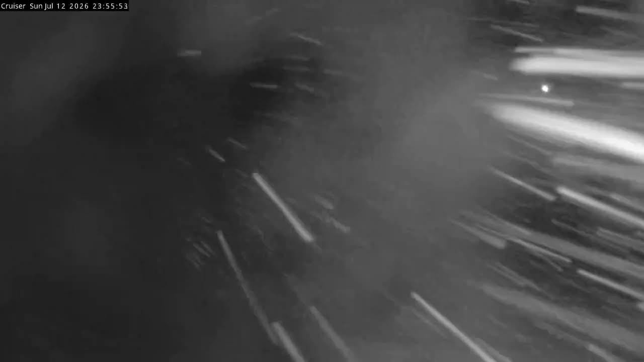 Thredbo Cruiser Area Live snow cam captured at 12 July 2026 at 11:58 pm AEST