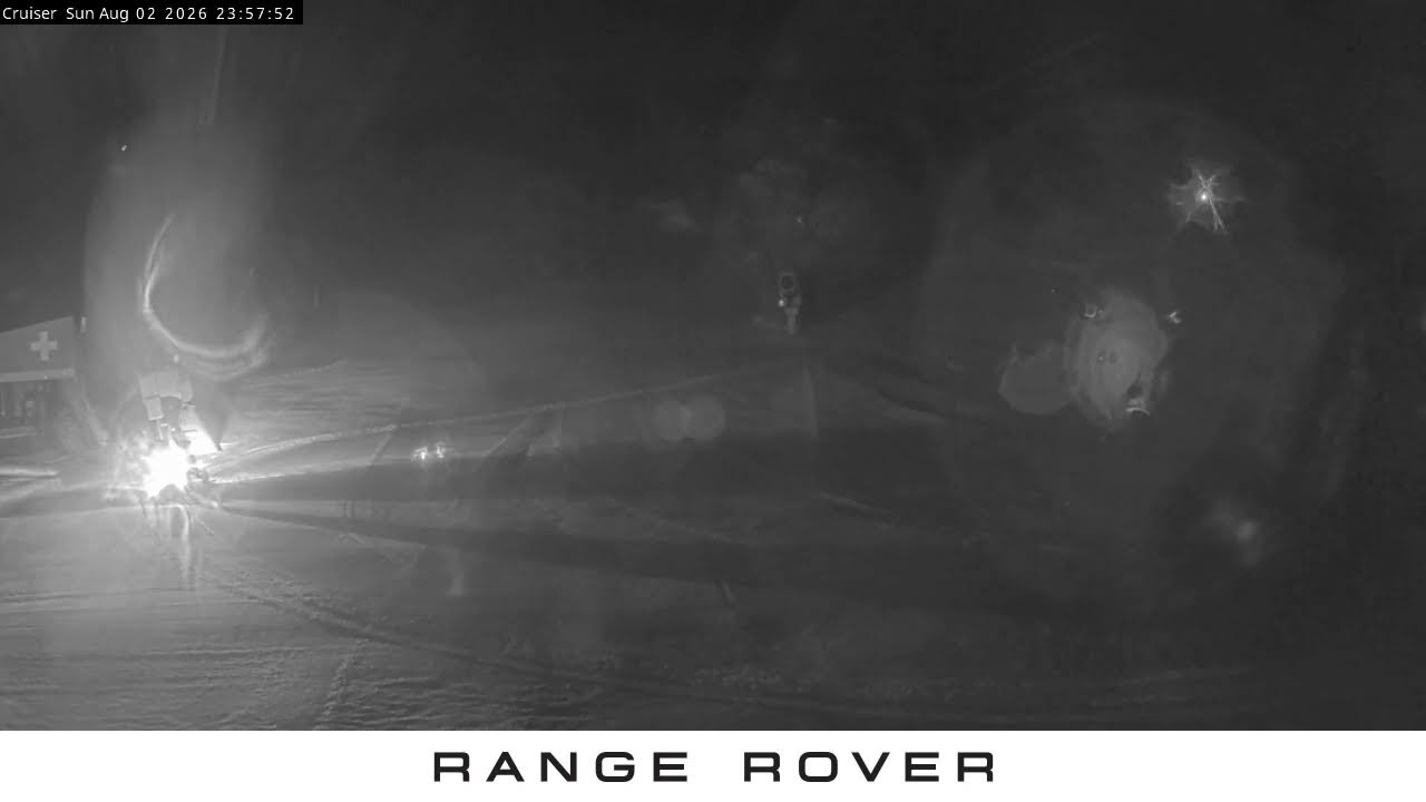 Thredbo Cruiser Area Live snow cam captured at 2 August 2026 at 11:58 pm AEST