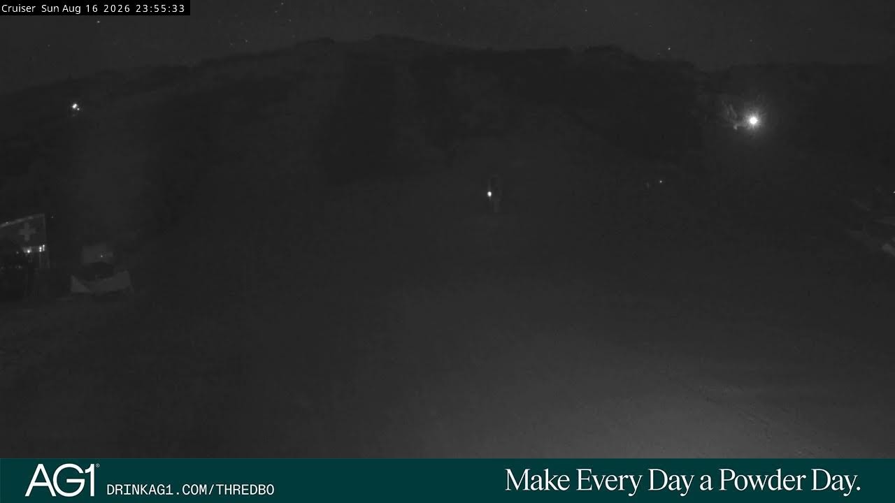 Thredbo Cruiser Area Live snow cam captured at 16 August 2026 at 11:58 pm AEST