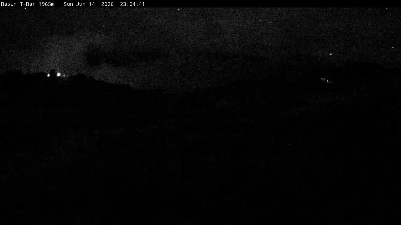 Thredbo Basin T-Bar Live snow cam captured at 14 June 2026, 1:08 pm
