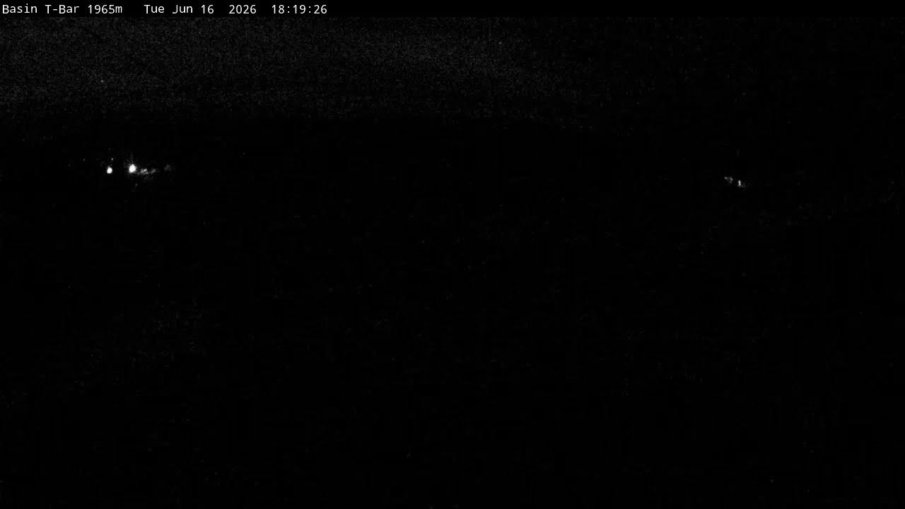 Thredbo Basin T-Bar Live snow cam captured at 16 June 2026, 8:19 am