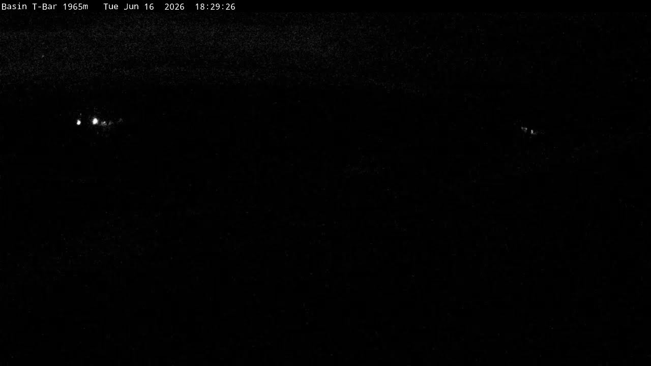 Thredbo Basin T-Bar Live snow cam captured at 16 June 2026, 8:31 am