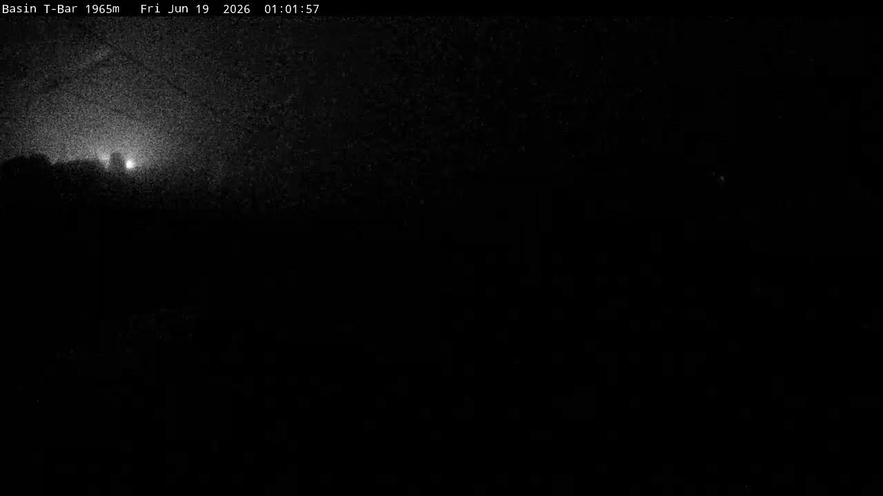 Thredbo Basin T-Bar Live snow cam captured at 18 June 2026, 3:06 pm