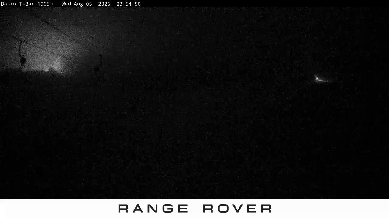 Thredbo Basin T-Bar Live snow cam captured at 5 August 2026 at 11:59 pm AEST