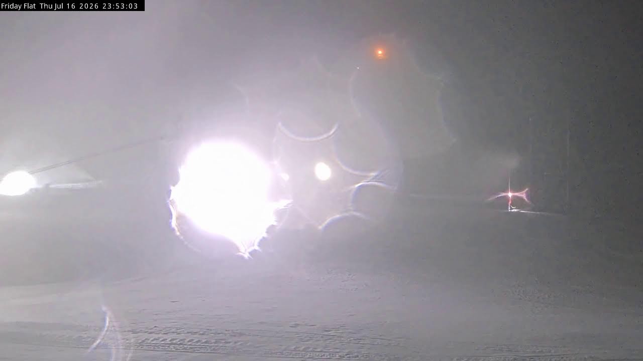 Thredbo Friday Flat Live snow cam captured at 16 July 2026 at 11:55 pm AEST