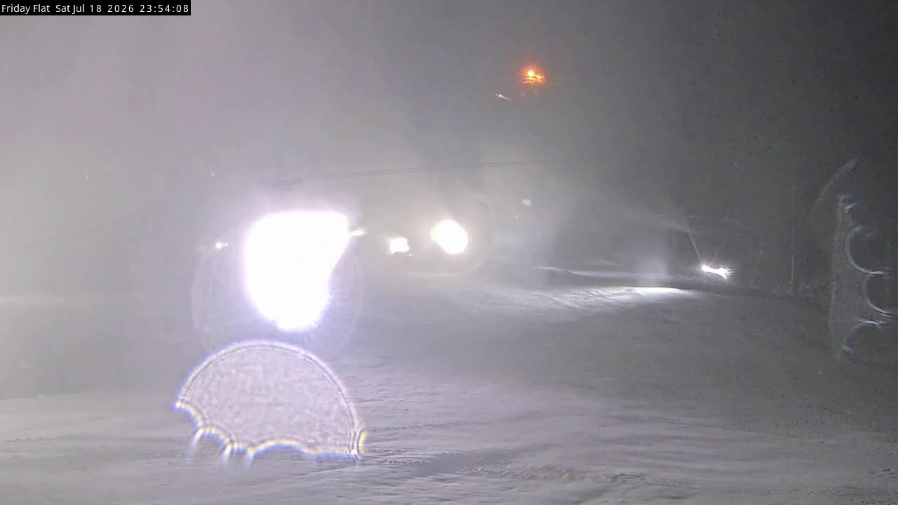 Thredbo Friday Flat Live snow cam captured at 18 July 2026 at 11:55 pm AEST