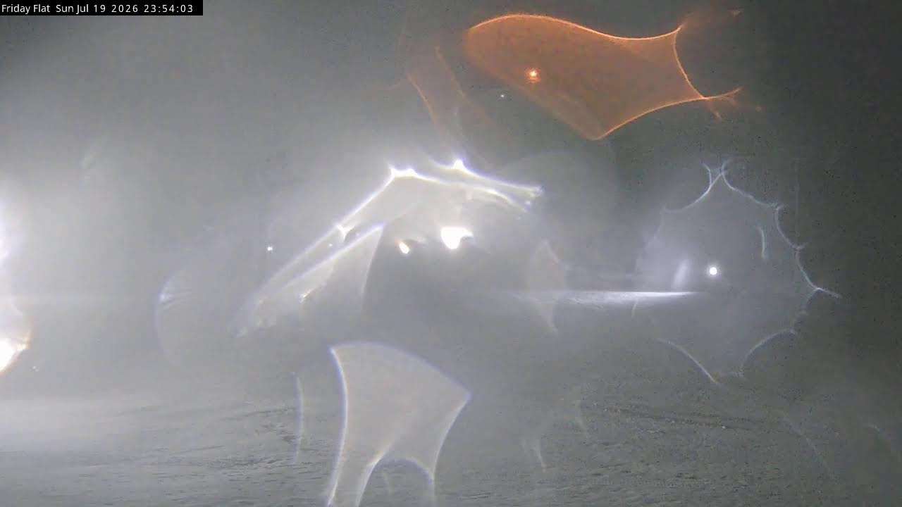 Thredbo Friday Flat Live snow cam captured at 19 July 2026 at 11:55 pm AEST