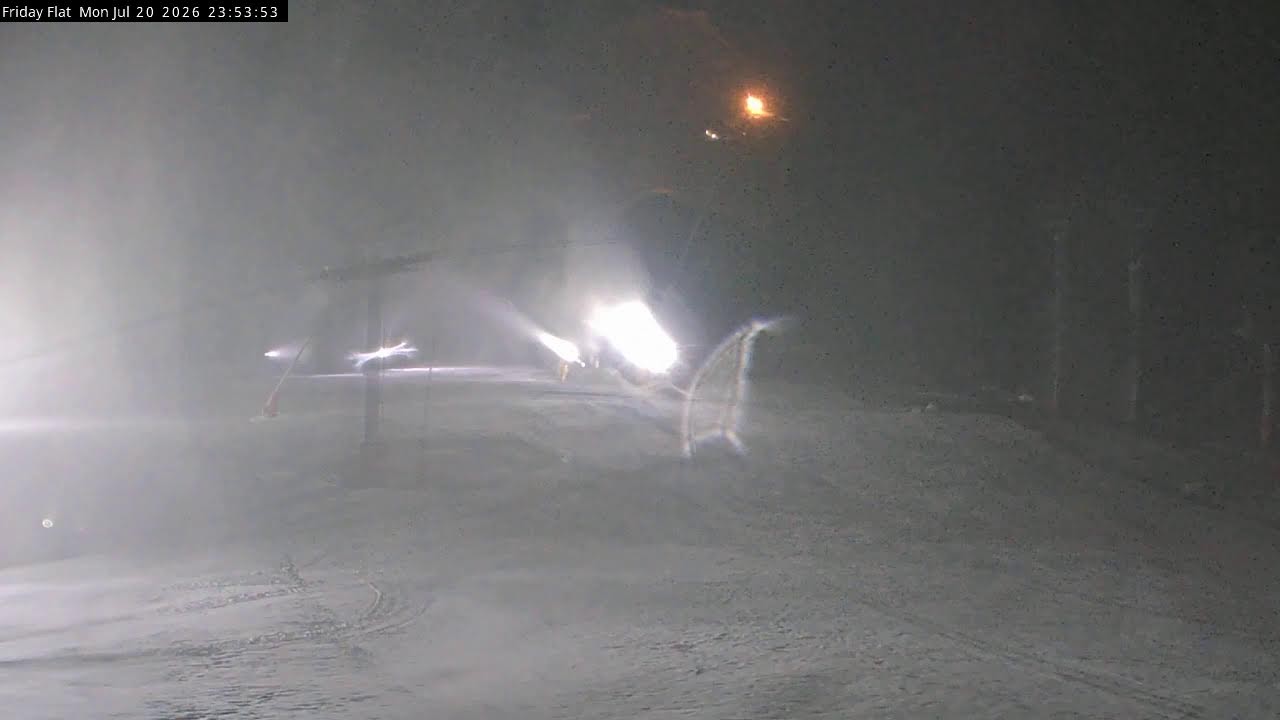 Thredbo Friday Flat Live snow cam captured at 20 July 2026 at 11:55 pm AEST