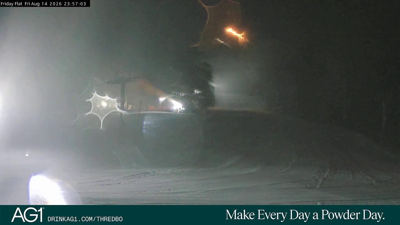 Thredbo Friday Flat Live snow cam captured at 14 August 2026 at 11:58 pm AEST