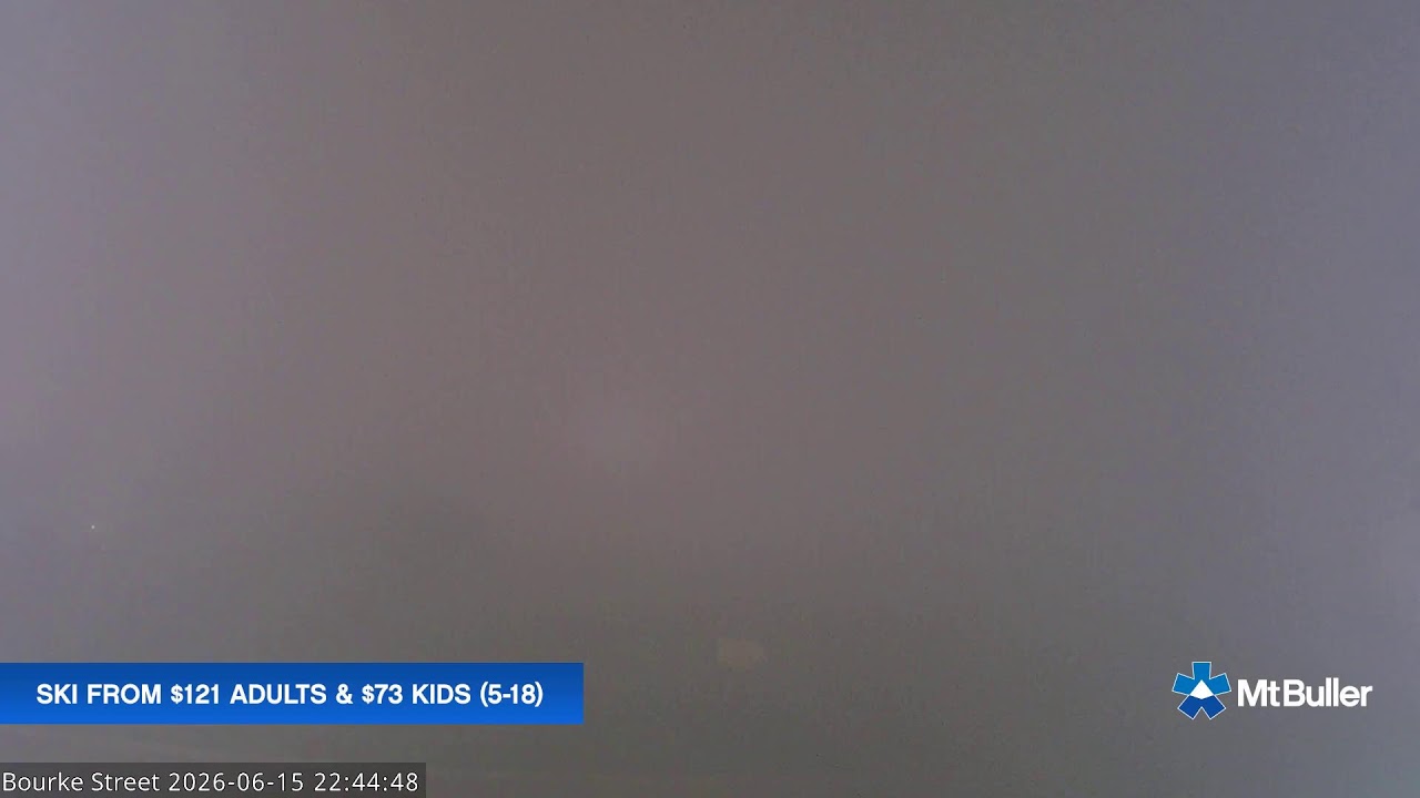 Mt Buller Bourke Street Live snow cam captured at 15 June 2026, 12:48 pm