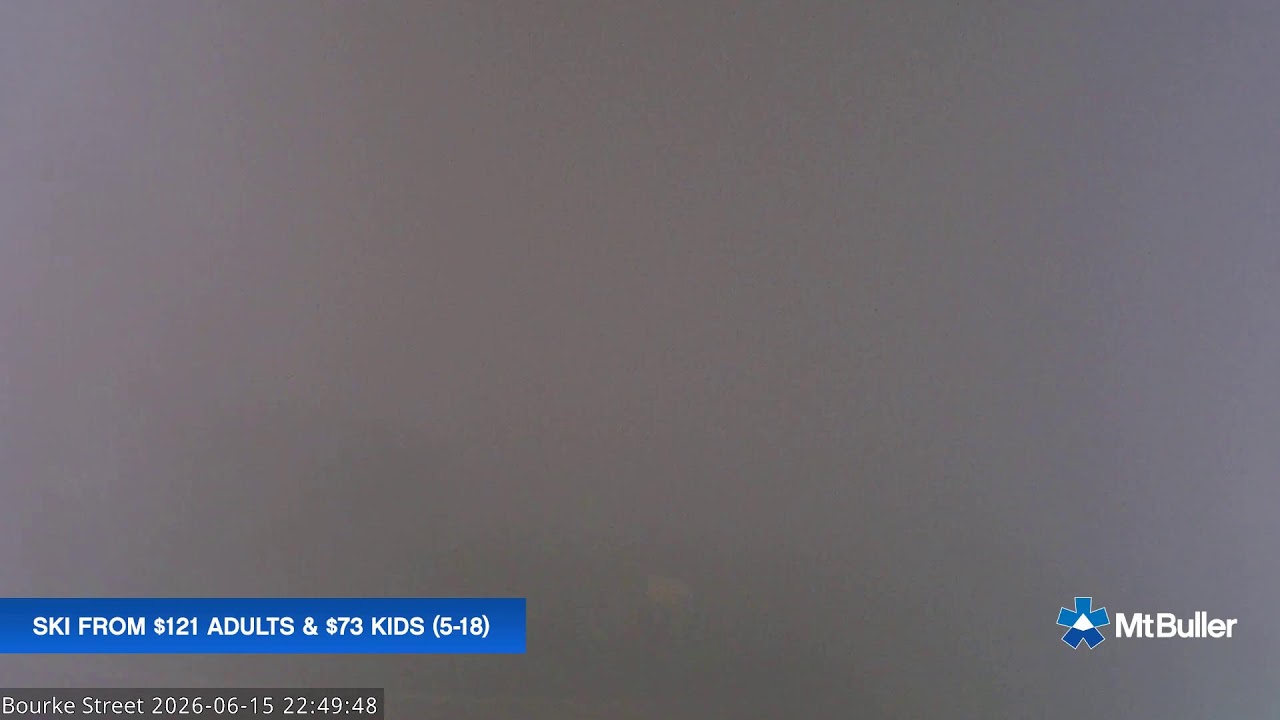 Mt Buller Bourke Street Live snow cam captured at 15 June 2026, 12:54 pm