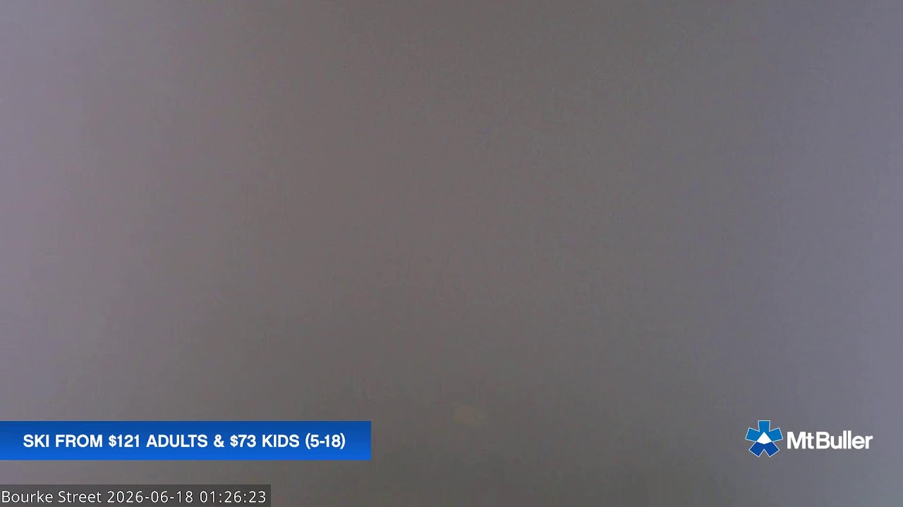 Mt Buller Bourke Street Live snow cam captured at 17 June 2026, 3:30 pm