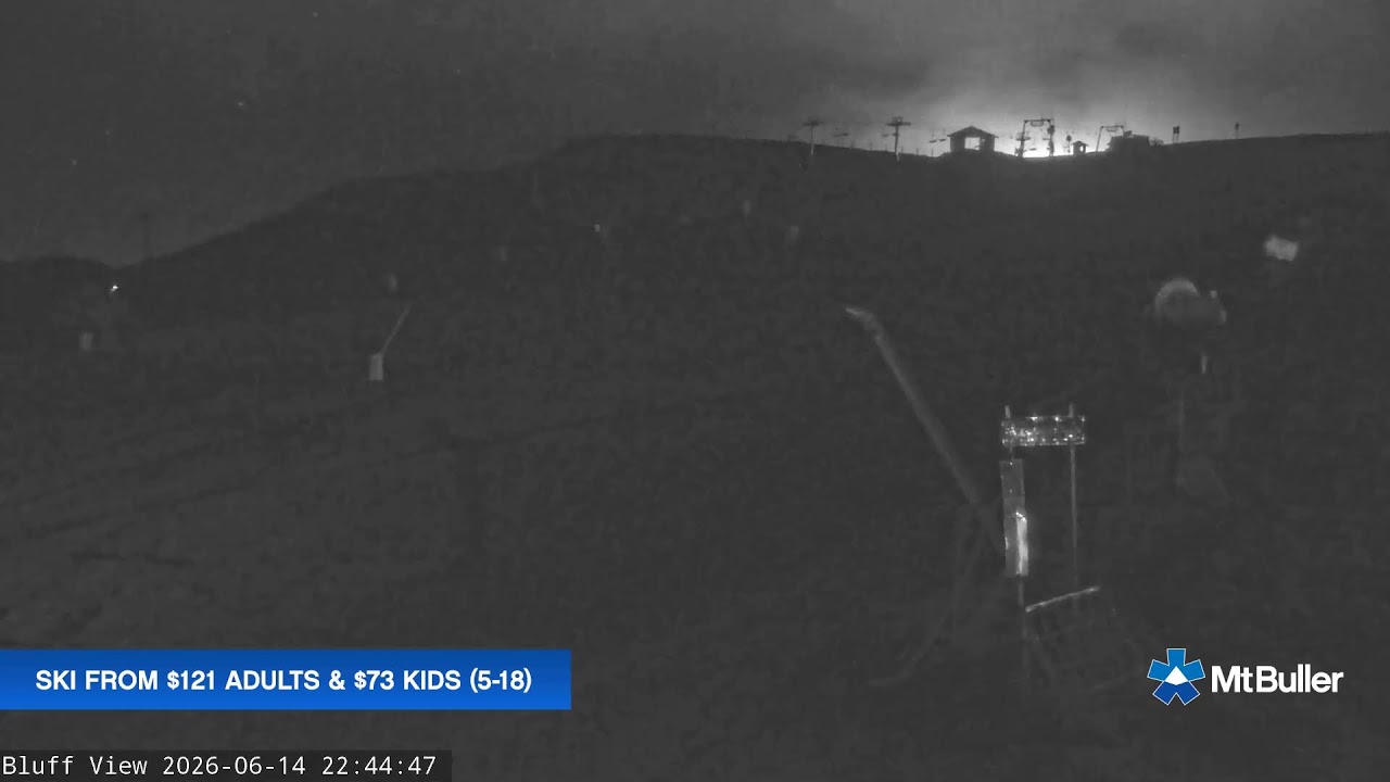 Mt Buller Skyline Live snow cam captured at 14 June 2026, 12:49 pm