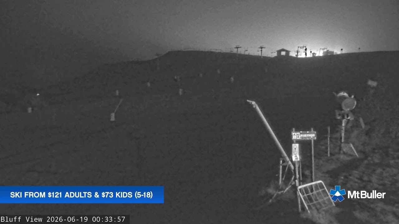 Mt Buller Skyline Live snow cam captured at 18 June 2026, 2:35 pm